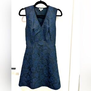 Kenzo dress FR 34 jacquard floral navy and blue